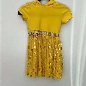 Yellow Pikachu Dress with Gold Accents